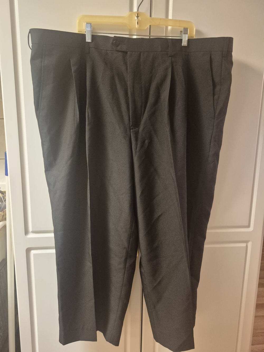 Bocaccio Uomo Mens Black Pleated Dress Pants 48x25 Altered